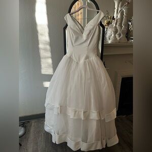 Alfred Angelo White Satin Bridal Bodice with Lace-Up Detail